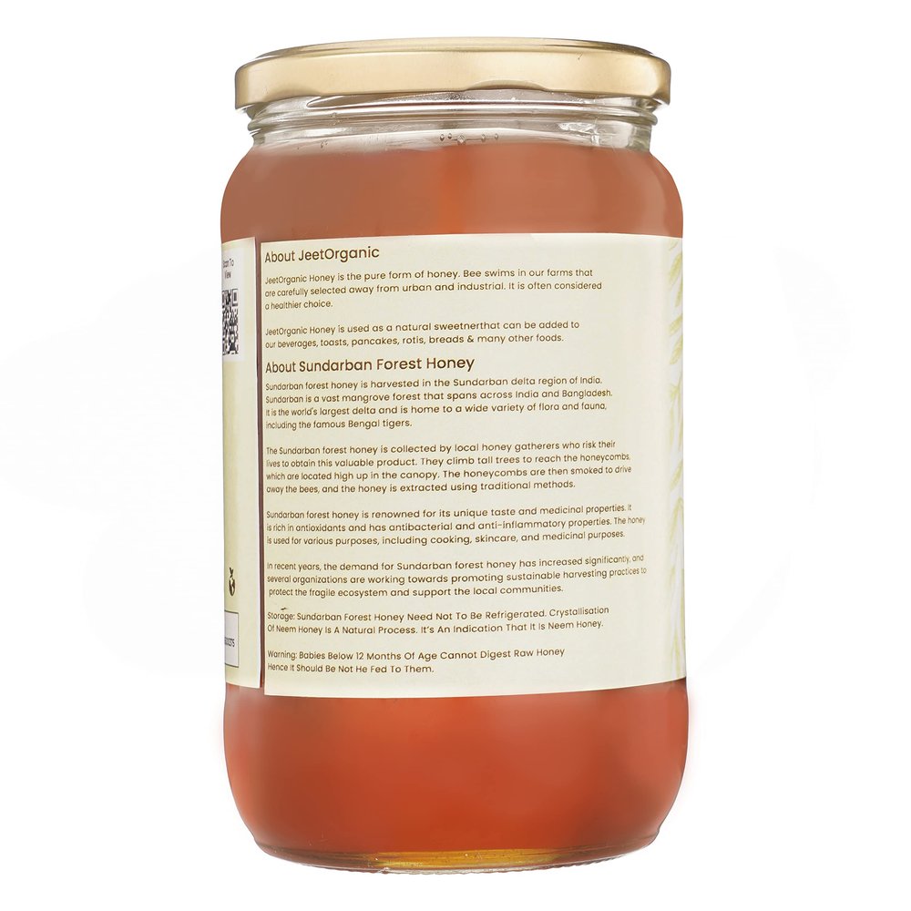 JEET ORGANIC Sundarban Forest Honey, Pure Wild Forest Honey (1000)