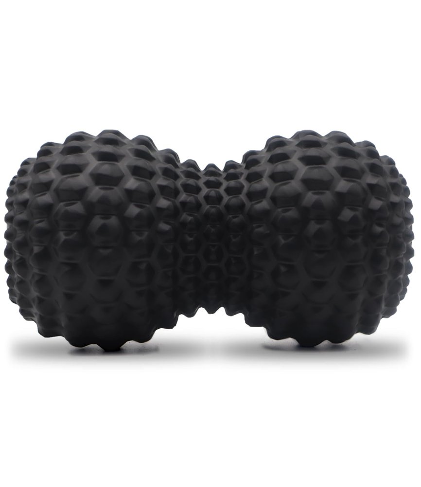 KITWILD Peanut Massage Ball, Double Lacrosse Massage Roller Ball for Deep Tissue Muscle Massage, Physical Therapy, Myofascial Release, Muscle Knots, and Yoga Therapy (Black)