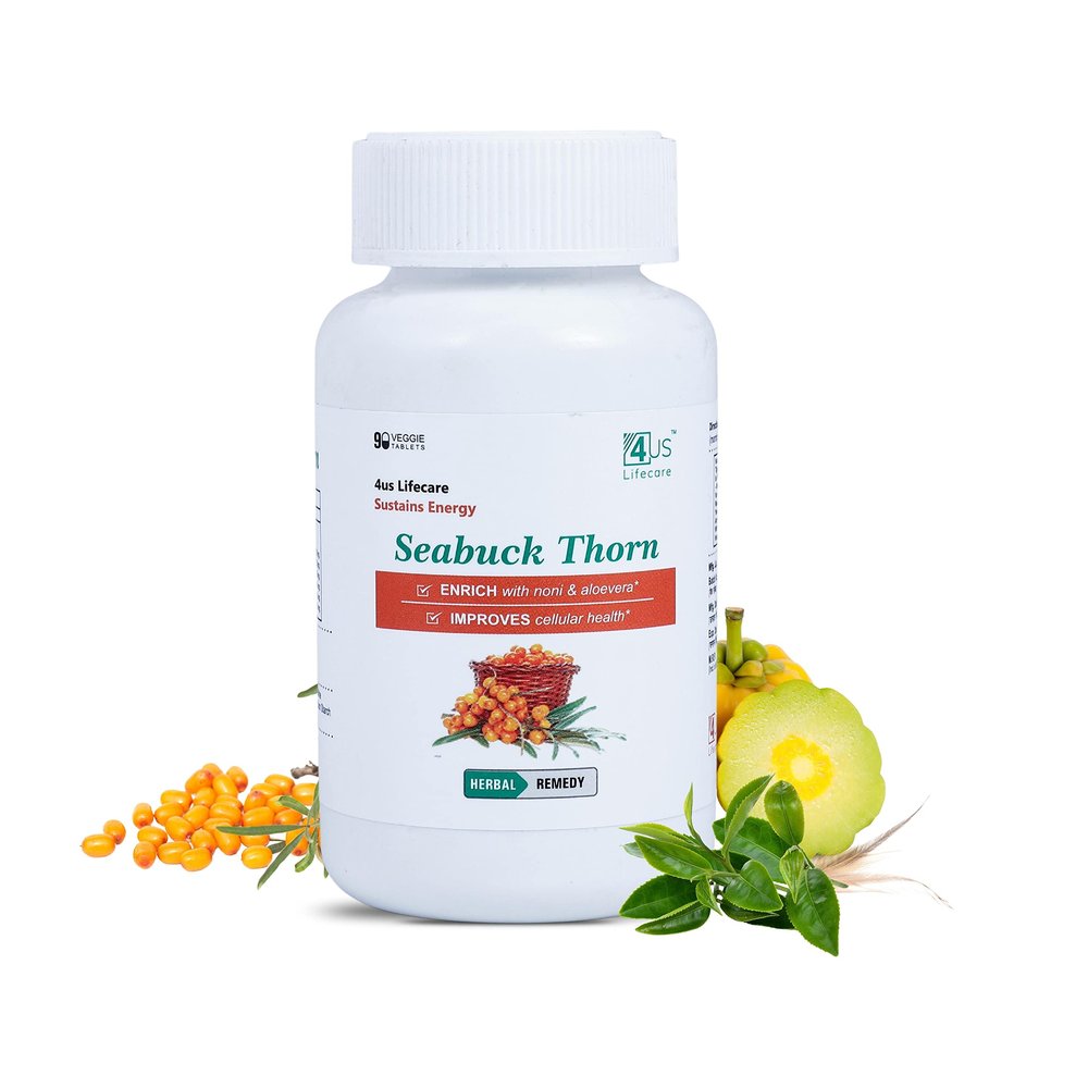 Seabuck Thorn Natural Herbal Nutrition Supplement Veg - 90 Capsule (Pack of 1)