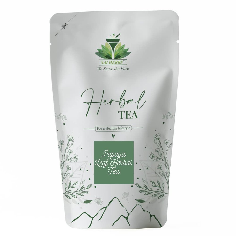 SAI HERBS Papaya Leaf Herbal Tea - Papite ka patta - Papita patta for tea, juice,skin care Luxury Herbal Tea - Pure & Natural (100 Grams)