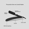 NavaFresh Basics Straight, Multifunctional Safe Practical Folding Handle for Haircutting for Barber for Men for Beard Shaving Eyebrow Shaping(Electroplating black) view 3