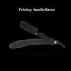 NavaFresh Basics Straight, Multifunctional Safe Practical Folding Handle for Haircutting for Barber for Men for Beard Shaving Eyebrow Shaping(Electroplating black) view 4