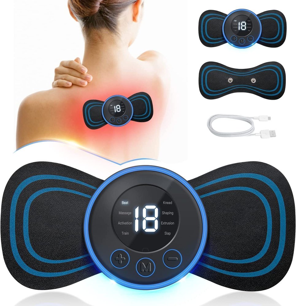 4beauty Therapy Body Massager,Wireless Portable Neck Massager Levels Rechargeable Pain Relief EMS Massage Machine for Shoulder,Arms,Legs,Back Pain for Men and Women