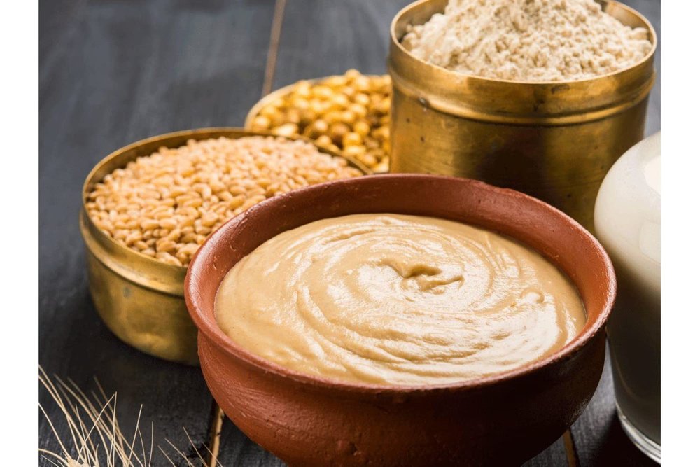 90's MILL Home Made Sattu Organic kala Chana Sattu/black chana flour/Chickpea flour/Gluten-Free/High Protein-Directly from Bihar Farmers No Additives or Preservatives Instant Drink-2400g(pac 5x 480g)