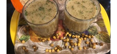 90's MILL Andhra Organic Roasted Chana Sattu Atta/Roasted Gram Flour Sattu/Fibre Rich Chana Sattu/Cattu Mavu|Cooling summer drink|Low glycemic index/Sattu/Chemical Free, Natural-1440g(pac 6x 240g)