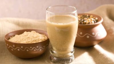 90's MILL Chana Sattu Atta with High Fiber/Chana Sattu Powder/Roasted Gram Flour/Natural & Gluten Free Chana Sattu|Pure & Tasty Refined Fibrous Sattu Drink Powder-3960g(pac 2x 1980g)