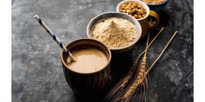 90's MILL Harikela's Makuni chickpeas Sattu/Satu|Hand Ground Chana Sattu|Roasted Bengal gram (chickpeas) Flour/Atta/Sattu|Cholar Sattu/Chatu|Indian superfood Drink Flour-1200g(pac 5x 240g)