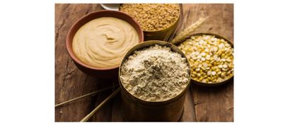 90's MILL Calcutta Bangal Gram Sattu Flour (Bhuje Chane ka atta) Pure Roasted Gram Flour, Homemade Sattu (roasted chickpeas Flour/cholar chatu)Healthy Immunity builder Channa Sattoo-5880g(pac 6x 980g)