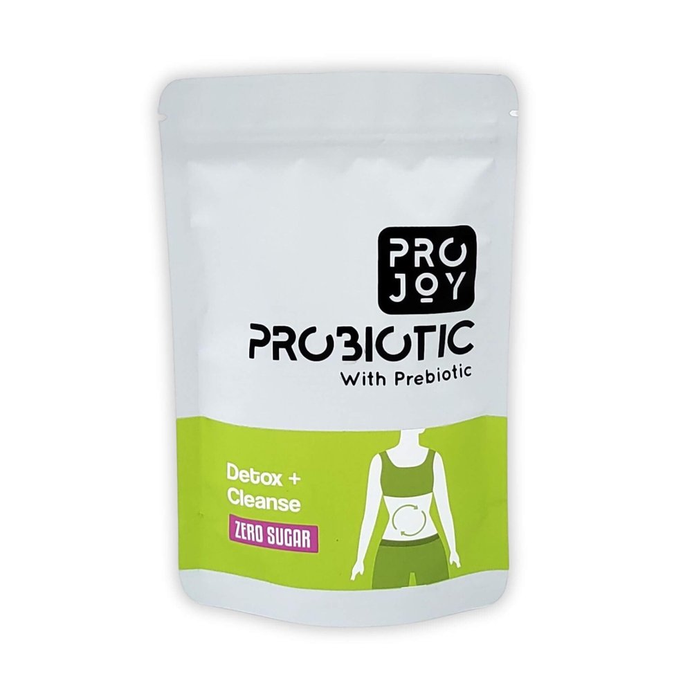 Projoy Detox + Cleanse Probiotic with Prebiotics - Promotes Natural Gut Detoxification, Cleansing, and Revitalization of Body | Vanilla | No Added Sugar | For Men and Women (15 Day Pack)