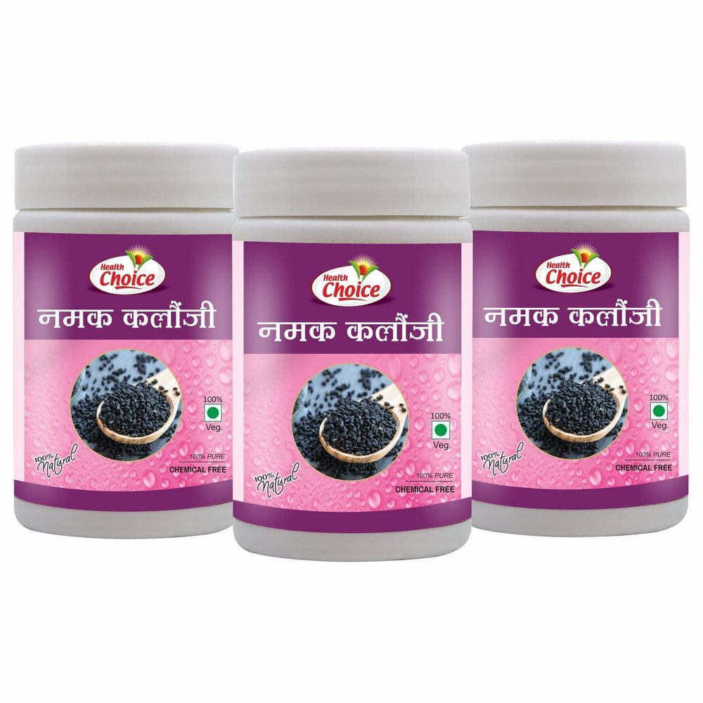 Health Choice Namak Kalonji 100% Pure & Natural Ayurvedic Salt, Helpful for Boost Immunity (120g, Pack of 3)