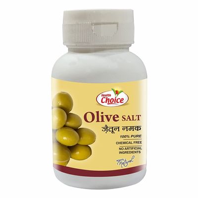 HEALTHCHOICE Olive Salt Powder , 100% Pure & Natural Ayurvedic Salt, Zaitun Ka Namak Best Helpful For Boost Immunity (60G, Pack Of 1)