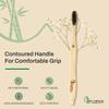 BAMBOO HAAT Organic Bamboo Wooden Toothbrush for Women & Men with Charcoal Soft Bristles | Biodegradable | Anti-Bacterial | Eco-friendly | Natural (Pack of 2) view 2
