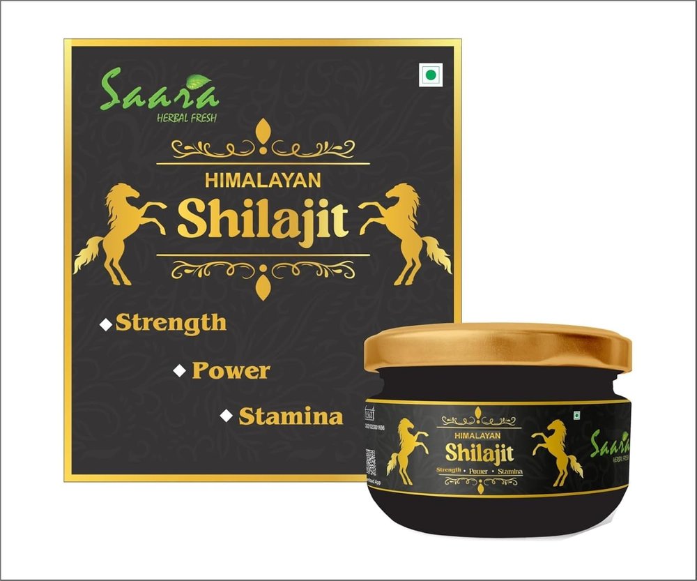Saara HERBAL FRESH Original Solid Shilajit, Himalayan Solid Shilajit, Performance Booster for Endurance and Stamina, 10g