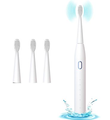 US1984 Sonic Electric Toothbrush for Adults with 5 Brushing Modes, 4 Replaceable Brush Heads & Rechargeable with 4 Hours Charge Lasting up to 30 Days, Power Toothbrush (White)