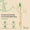 BAMBOO HAAT Organic Bamboo Wooden Toothbrush for Adult Women & Men with Coloured Soft Bristles | Biodegradable | Anti-Bacterial | Natural Eco-friendly (Pack of 2 + 1 Tongue Cleaner) view 2