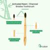 BAMBOO HAAT Organic Bamboo Wooden Toothbrush for Women & Men with Dual Bristles (Charcoal + Neem) | Soft Bristles | Biodegradable | Anti-Bacterial | Natural Eco-friendly (Pack of 4 brush with 1 Tongue Cleaner free) view 2