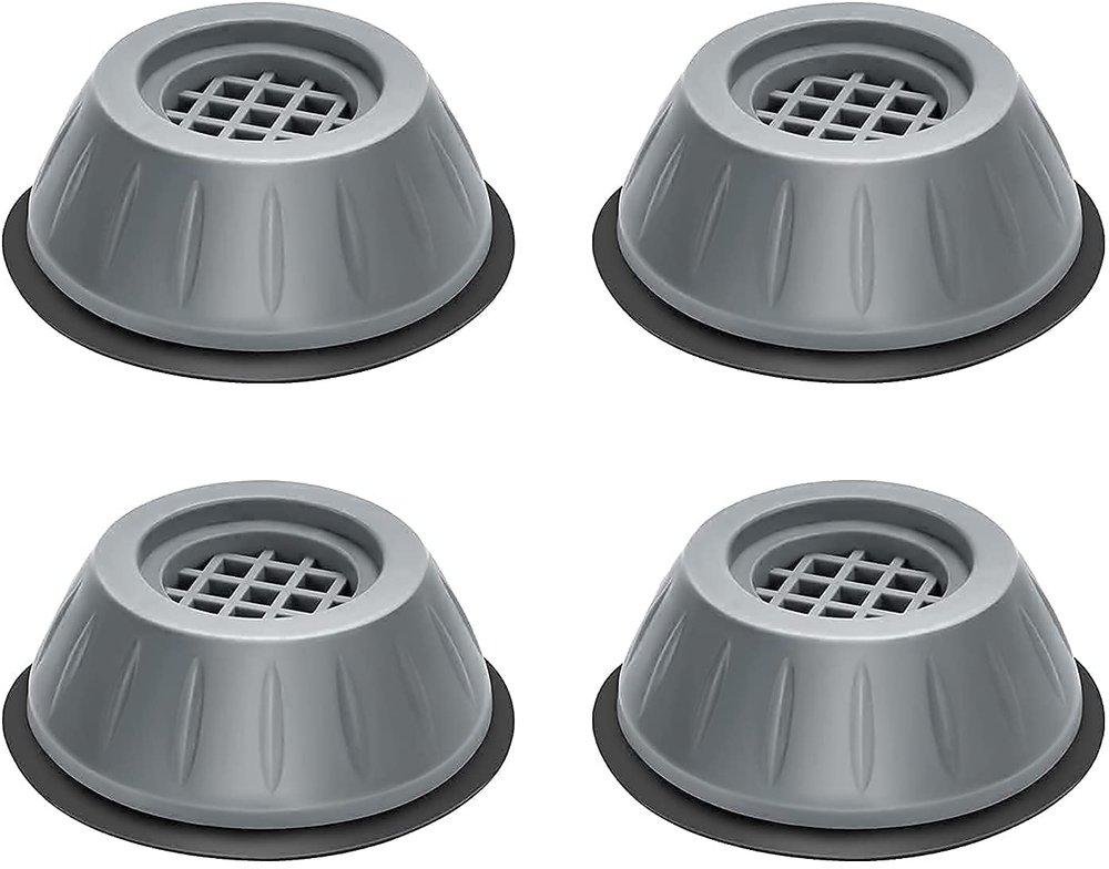 FOREWILD Anti Vibration Pads for Washing Machine Washing Machine Feet Pads Shock Absorber Noise Cancelling Washer Support, Washing Machine Anti Vibration Pad Heightening Pads with Suction