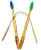 BAMBOO HAAT Organic Bamboo Wooden Toothbrush for Adults Women & Men with Soft Bristles | Biodegradable | Anti-Bacterial | Natural Eco-friendly (Pack of 4 Brush + 1 Tongue Cleaner) view 1