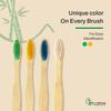 BAMBOO HAAT Organic Bamboo Wooden Toothbrush for Adults Women & Men with Soft Bristles | Biodegradable | Anti-Bacterial | Natural Eco-friendly (Pack of 4 Brush + 1 Tongue Cleaner) view 3