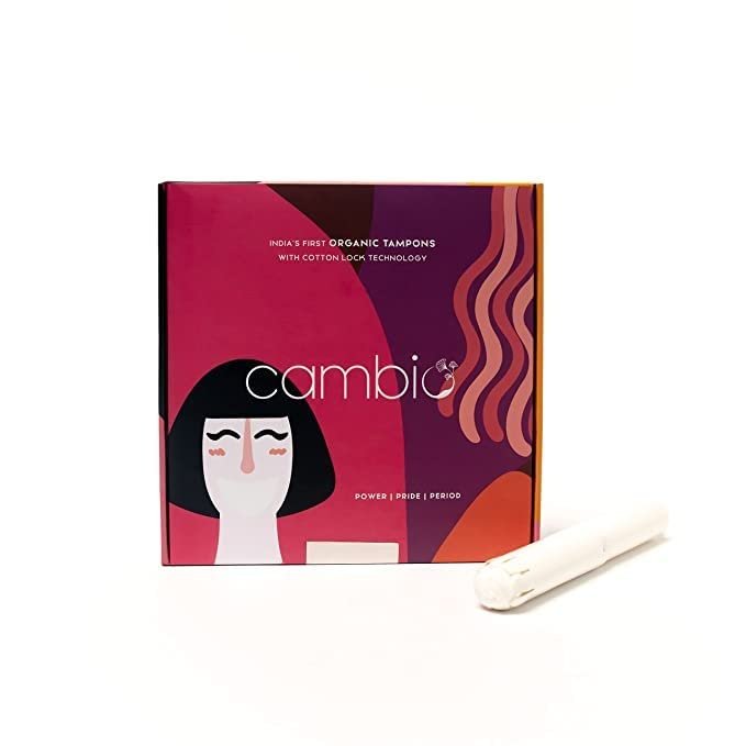 cambio Tampons for Periods with Cardboard Applicators - Super 16 Pieces | 100% Organic Cotton Ultra Soft & Highly Absorbent | Rash & Irritation Free Protection, FDA Approved | Dermatologically Tested