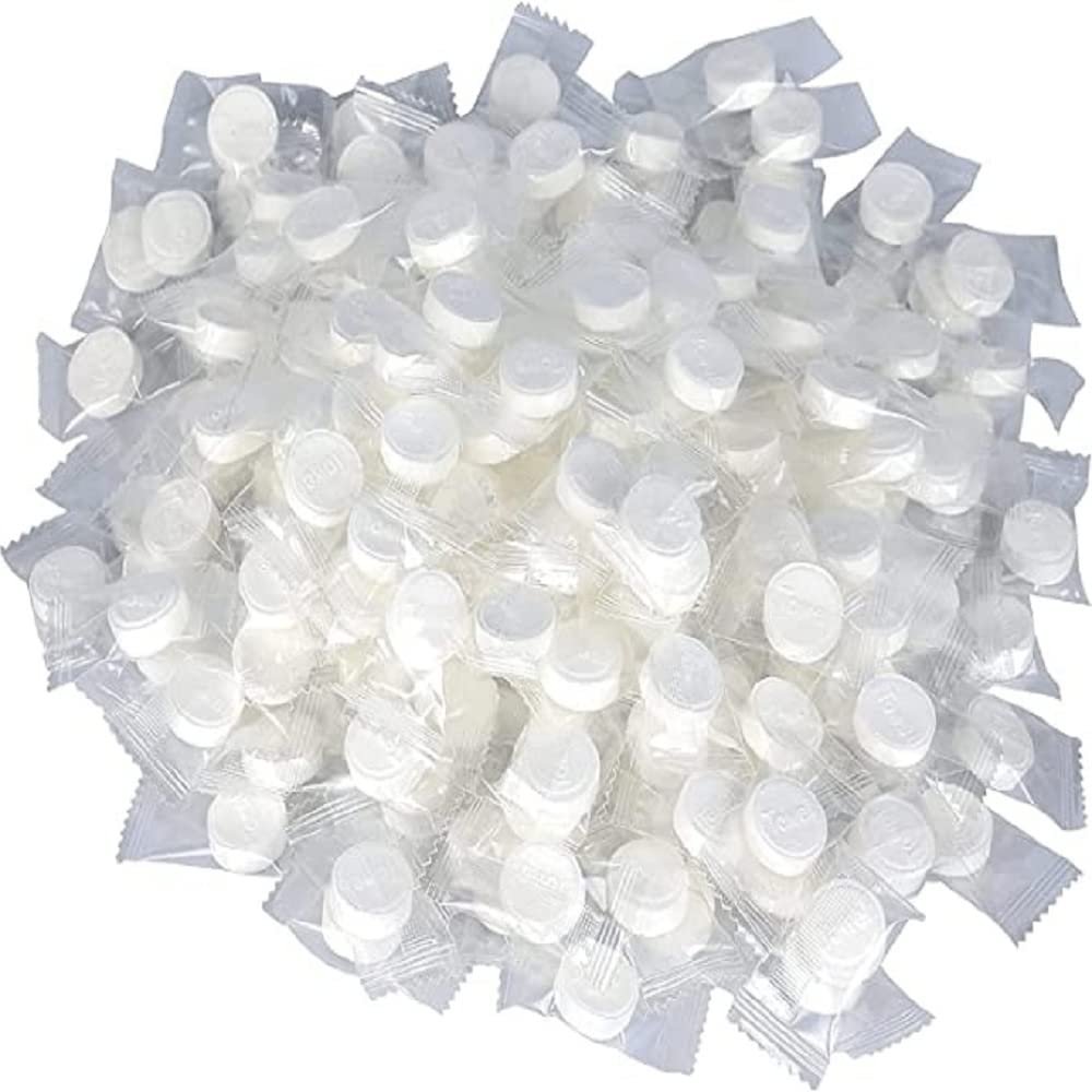 DAIDSUKE Pack Of 40 Pieces Pocket hankey Small Towel For Travel Multipurpose Magic Chocolate Shape Tablet Tissue Paper Disposable Pure Cotton Facial Towel Water Wet Wipe Napkin White (Free Size, 40)