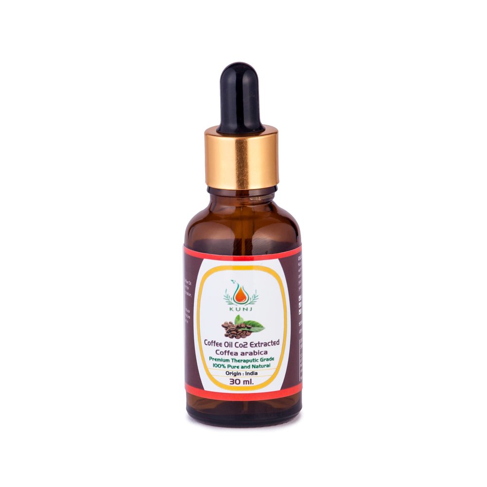 KUNJ Coffee Essential Oil (Coffea arabica) 30ML  100% Pure & Natural, Undiluted, CO Extract  Therapeutic Grade Oil with Luxurious Aroma for Skin Care, Aromatherapy, Massage & Diffuser Use