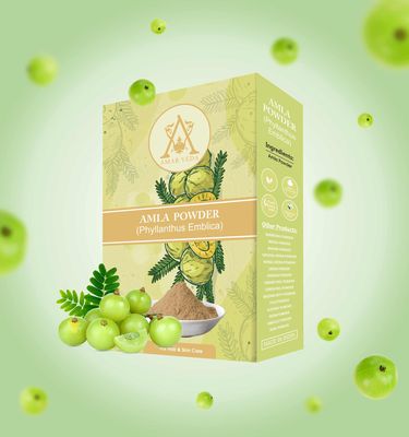 Amar Veda Amla Powder | Phyllanthus Emblica | 100% Natural | Vitamin C, Hair Growth, Hair Nourishment 100gm