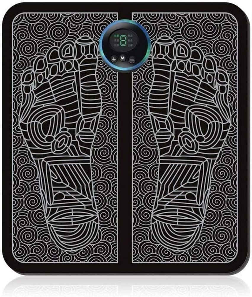 Aastha Electric Foot Massager, EMS Feet Cushion, Leg Reshaping, 8 EMS Pulse Mode, 19 Strength, Bioelectric Massage, Folding Portable Mat (Pack of 1)