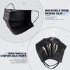 Apophis Surgical Mask Pack Of 50 Pieces Disposable Masks 3 Ply Layer With Nose Clip Meltblown Ultrasonic Use And Throw Masks Certified by CE ISO GMP Best for Men Women(50 Black) (50, Black) view 2