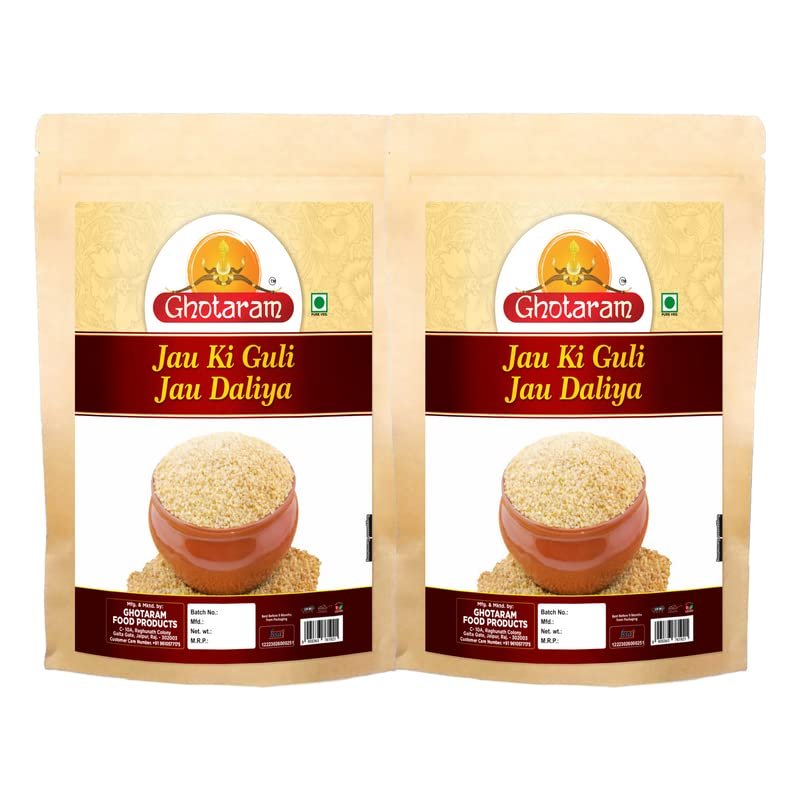 Ghotaram Javo Nai Cheno Daliya | Jau Jav Jawa Dalia | Barley Arisi Baali Arisi Barliyarishi Porridge Khichdi Daliya | Yava Jo Pachchayava Daliya-480g(pac 2x 240g)