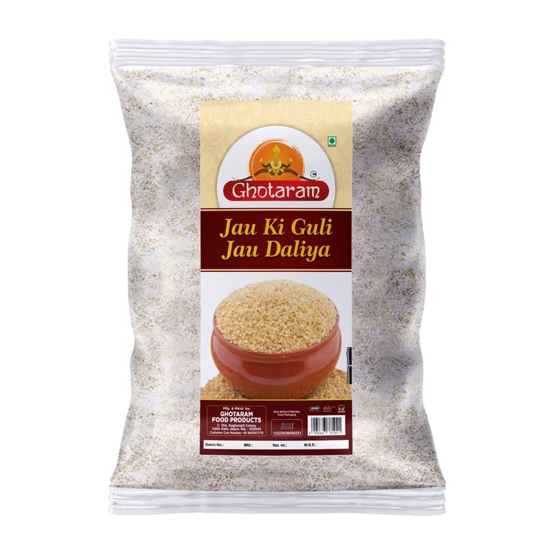 Ghotaram Broken Jau Barley/Sprouted Jav Barli Jau Daliya|Tasty & Fibrous Barley Porridge|Jau Barley Dalia|Jau Rabdi Guli Atta Nutritious Food For Strength-4980g