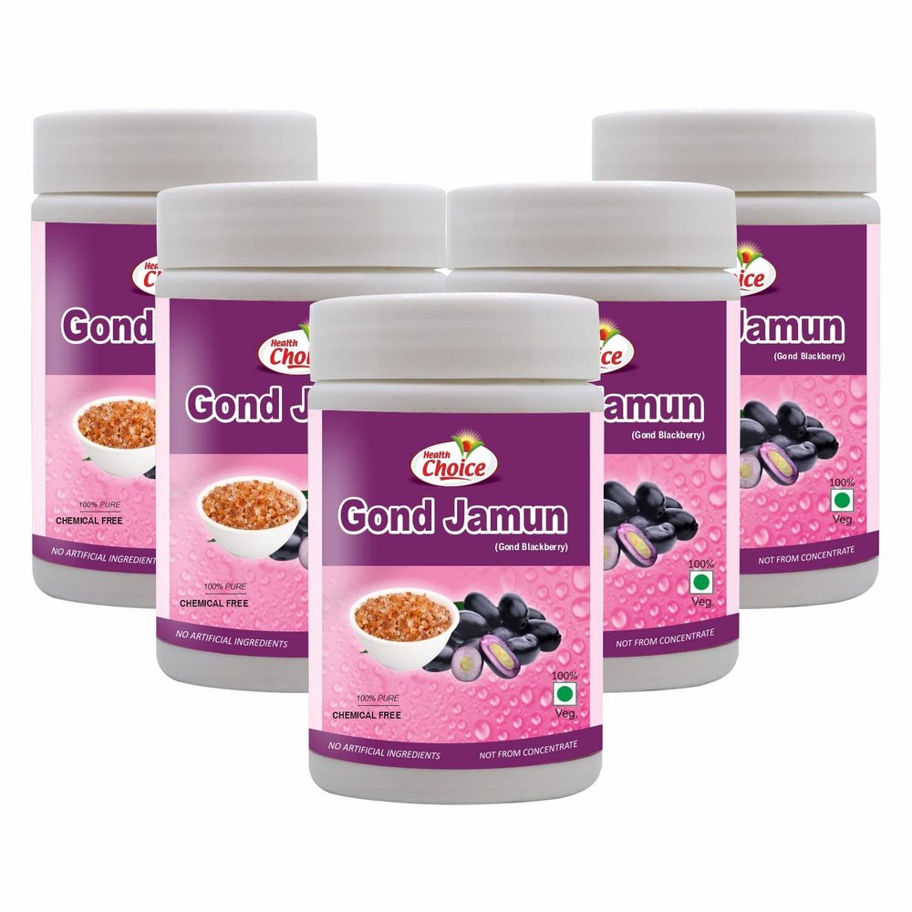 Health Choice Gond Jamun 100% Pure & Natural Ayurvedic Gond (Indian Black Berry Gum) | 120g (Pack of 5)