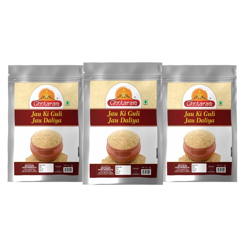 Ghotaram Barley Dalia |Jo ka Daliya |Jau Ka Daliya |Jao dalia |Joo Dalia |Pure Barley Porridge/Jau Daliya |Certified|Barley Porridge |Barley Dalia |Jau Ka Daliya |Healthy Dalia-2940g(pac 3x 980g)