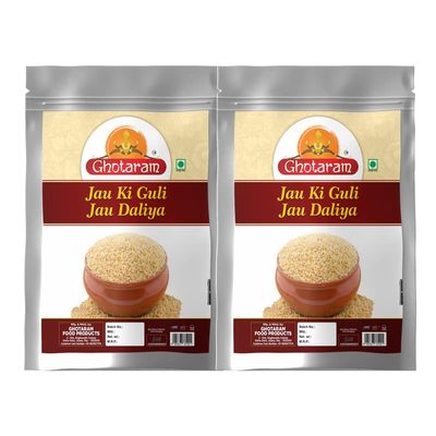 Ghotaram Jau Barley Daliya/Broken Cracked Pearl Barley/Jau Ka Daliya Pearl Barli Porridge Daliya/Jau Guli Flour-100% Pure,100% Natural, with High FIBRE/Sprouted Jau Barley Dalia-5960g(pac 2x 2980g)