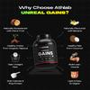 Athlab (by Nutrabay) Unreal Gains Mass Gainer | Organic Tapioca, Naturally Flavoured & Sweetened with Monk Fruit | 50g Protein, 1242 Caloreis, Easy Digesting Weight Gain Protein Powder - Banana Smoothie, 3 kg view 2