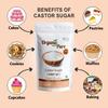 Oragnic and Pure Castor Sugar | Bura Sugar Powder | Desi Shakkar Burada | Chini Ka Bura | Crushed Sugar (for Baking Laddu) 200g view 2
