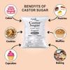 Organic and Pure Castor Sugar|Bura Sugar Powder|Desi Shakkar Burada|Chini Ka Bura|Crushed Sugar(For Baking)(Refill Pack)1800G view 2