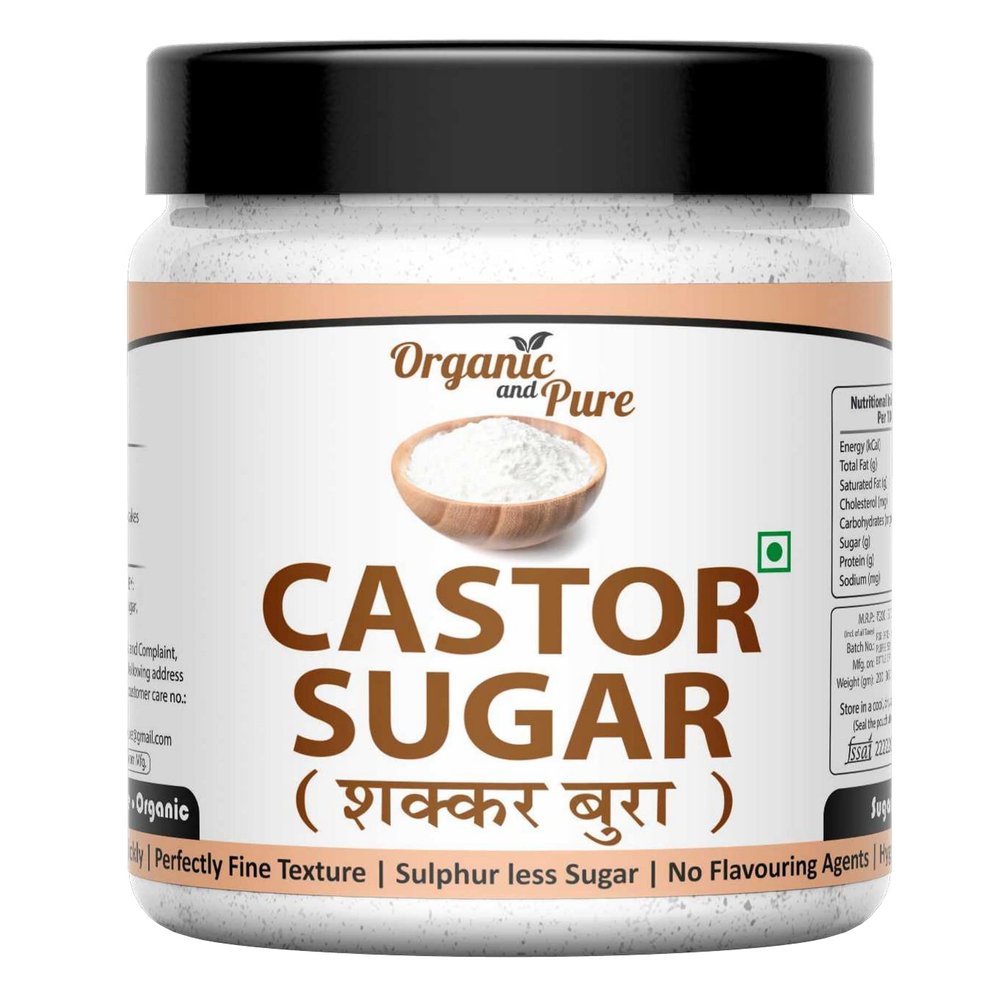 Organic and Pure Oragnic And Pure Castor Sugar|Bura Sugar Powder|Desi Shakkar Burada|Chini Ka Bura|Crushed Sugar(For Baking Laddu)300G Jar