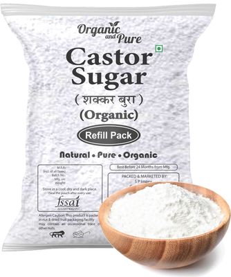 Organic and Pure Oragnic And Pure Castor Sugar|Bura Sugar Powder|Desi Shakkar Burada|Chini Ka Bura|Crushed Sugar(For Baking)(Refill Pack)400G