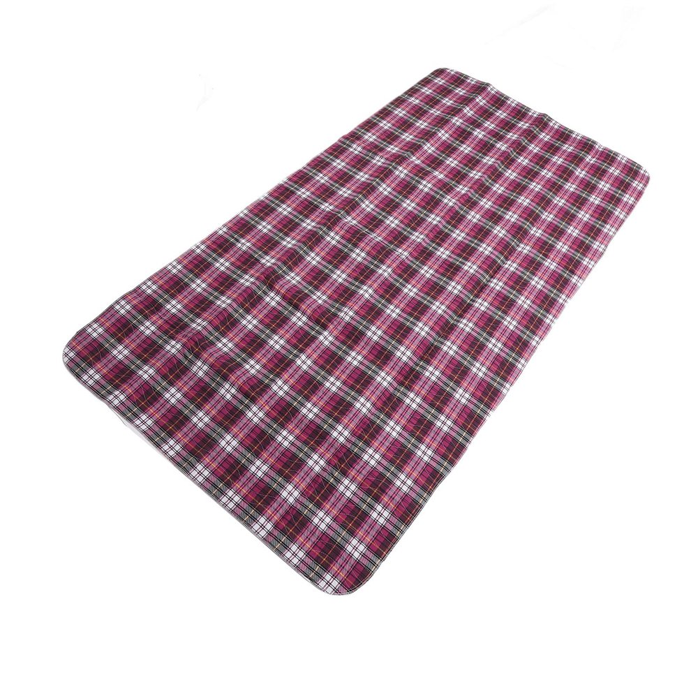 Washable Underpad, Machine Washable Breathable Incontinence Bed Pad Purple Plaid Comfortable Cotton 3 Layers for Sofa (60*90)
