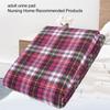 Washable Underpad, Machine Washable Breathable Incontinence Bed Pad Purple Plaid Comfortable Cotton 3 Layers for Sofa (60*90) view 3