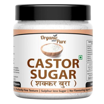 Oragnic and Pure Castor Sugar | Bura Sugar Powder | Desi Shakkar Burada | Chini Ka Bura | Crushed Sugar (for Baking Laddu) 400g Jar