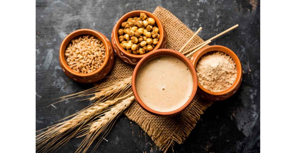 90's MILL Chana Sattu Powder/Roasted Gram Flour|Tasty Refined Fibrous-Sattu Powder/Chana Sattu/Sattoo|Gluten Free/No Additives or Preservatives/Nutritious Food For Strength-720g(pac 3x 240g)