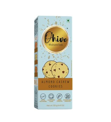 Nutrisnacksbox Almond Cashew | Chocolate Chip Cookies | Multi Millet Cookies | Crunchy & Healthy Snacks | Premium Cookies (Pack of 3)