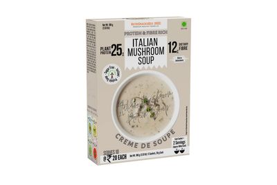 Nutrisnacksbox Italian Mushroom Soup and Granola Protein Cookies | Healthy Soup with Protein & Fibers and Crunchy Cookies Combo (Pack of 6)