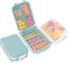 Cannagenix Daily Pill Organizer, Weekly Pill Box, Portable Pill Dispenser, Large Travel Pill Case for Vitamin, Medicine, Fish Oil/Supplements Flip Design 8 Compartments (Multi Colors) view 1