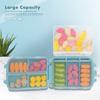 Cannagenix Daily Pill Organizer, Weekly Pill Box, Portable Pill Dispenser, Large Travel Pill Case for Vitamin, Medicine, Fish Oil/Supplements Flip Design 8 Compartments (Multi Colors) view 3