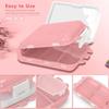 Cazuela Portable Travel Pill Box Case Organizer, Weekly 7 Day Plastic Medicine Vitamin Holder Container 8 Compartment (Multi Color) view 2
