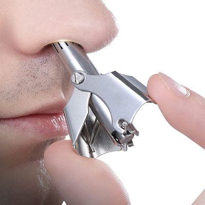 Nose & Ear Hair Trimmer Portable Stainless Steel Nose Hair Remover for Men & Women/Professional Manual Washing Vibrissa Razor Shaver