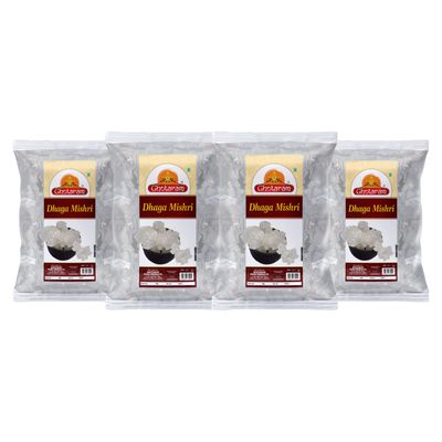 Ghotaram Mishri Dhaga, Sugar Thread (Dhaga Mishri) Candy Thread||Dhaga Mishri||Pure Thread Crystal||Rock Sugar||Organic Dhaga Mishri||Mishri Crystal Natural And Fresh-960g(pac 4x 240g)